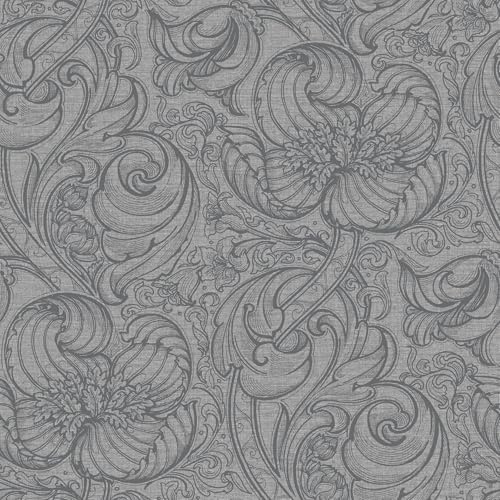 Galerie Llewelyn-Bowen Off The Wall Silver Grey Floral LB25114 Wallpaper