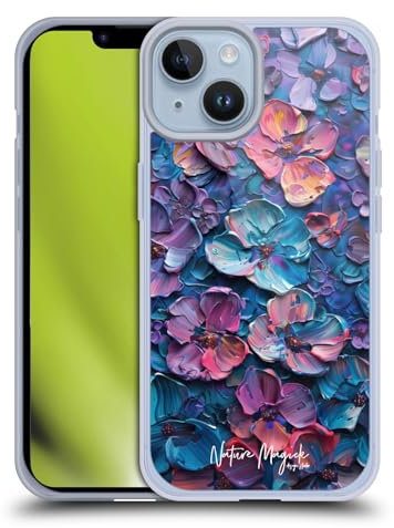 Head Case Designs Offizielle Nature Magick Blau Farbkleckse Gelhülle [Militärischer Schutzgrad] Kompatibel Mit Apple iPhone 14 Und Kompatibel Mit MagSafe