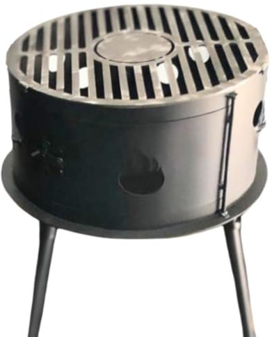 Barbacoa Fogonero Francis 460 Parrilla leña y carbon Portatil Desmontable Paellero Brasero Artesanal Diseño Argentino Nic Store Bbq (Parrilla Laser 5mm)
