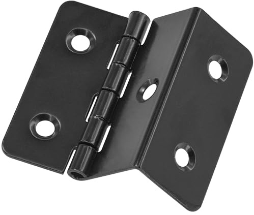 8 bisagras plegables triples – bisagras plegables de metal duradero (negro)
