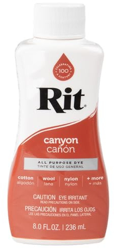 Rit Dye Liquid – Große Auswahl an Farben – 237 ml (Canyon)