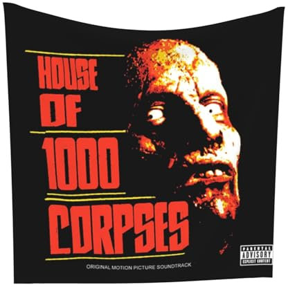 Buulotpp House of 1000 Corpses Musikalbum, Tapisserie-Poster, Größe 71,1 x 71,1 cm, Wanddekoration, Wohnzimmer, Schlafzimmer, Wanddekoration, rahmenlos, Kunst, Geschenk, Wandtuch, 70 x 70 cm