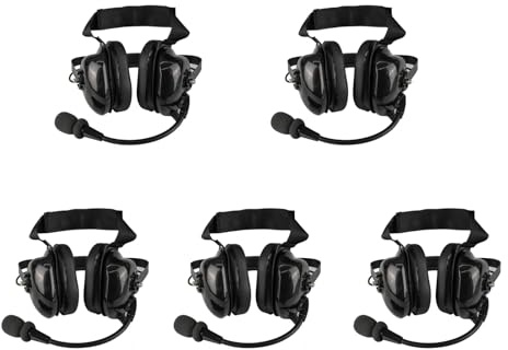 Retekess TT034 Two-Way Communication Headset, 23 dB Geräuschunterdrückendes Headset mit Mikrofon, Geeignet für Werksbesuche, Meetings, Kompatibel mit TT126