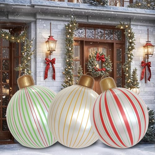Aufblasbare Frühlingsdeko Frühlingskugel, 3 Stück 40 * 55CM Frühlingsdeko Aussen Große Aufblasbarer Frühlingskugel Aufhängbar für Frühling Deko Outdoor Hof Dekoration Party Dekoration (A)