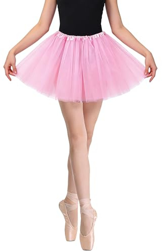 YZDMDM Tutu Skirts Women Adult Tulle Skirt Ballet Dance Party Costume | Girls Fancy Elastic Fluffy Dress Halloween Christmas Carnival Cosplay Outfit Teens Birthday Parties Prom Princess Short Skirt