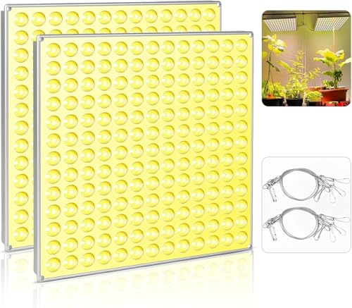2 Pcs 45W LED Pflanzenlampe Vollspektrum, 338 LEDs Grow Light Pflanzenlicht Led Grow Lamp für Zimmerpflanzen Gemüse und Blumen