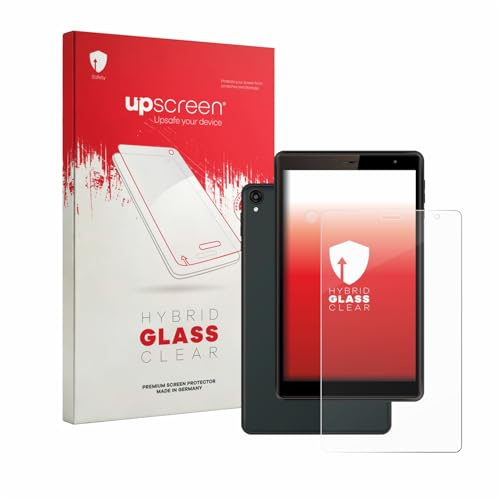 upscreen Schutzglas für Logicom Tab 80 8 (Display+Kamera) Schutzfolie Panzer Folie Glas [Extrem Kratzfest, Anti-Fingerprint, Ultra-Transparent]