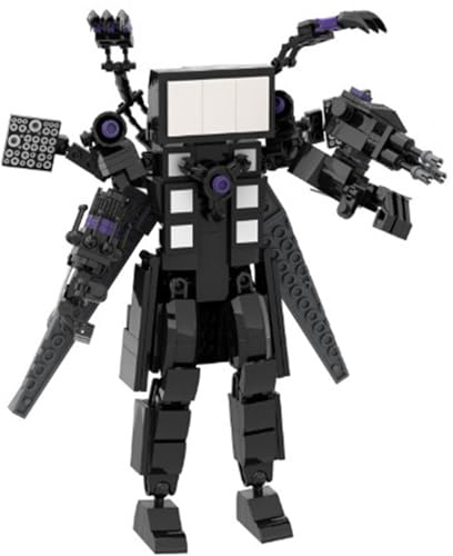 LCTM Toilet Titan Building Blocks Toy Cameraman Speakerman Clock TV Man Monitor Action Figure Model Horror Game Multiverse Upgraded Adults Kids Fans Collectible Animation Birthday Gift B