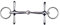 Schenkeltrense, Stahl vernickelt Breite 8,5 cm, Stärke 14 mm, Seitenteile 45 mm, massiv