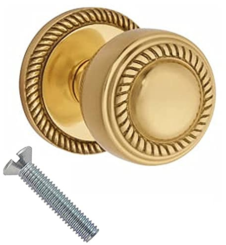 Merriway BH01593 Georgian Style Centre Cupboard Door/Drawer Knobs Polished Brass, 75mm (3 Inch)