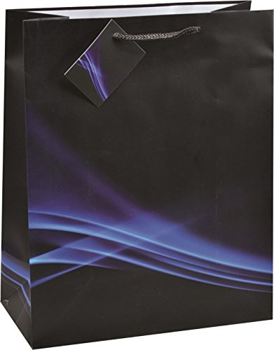 TSI Geschenktüten BUSINESS WAVE, Größe: Mittel (HxBxT 23 x 18 x 10 cm), 12er Packung, Art. Nr. 85013