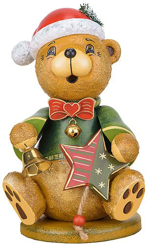 Hubrig Volkskunst Räuchermännchen Teddy Weihnachtsklaus - 20cm