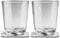 Silwy Magnetglas 250 ml mit Untersetzer 2er-Set transparent
