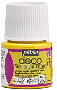 PEBEO - Pintura acrílica multisoporte - Color Opaco - Acabado Brillante - Color Amarillo - 45ml