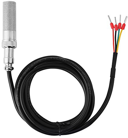 1 Sensor de temperatura de humedad del suelo resistente a la intemperie protegido con malla, sensor de humedad y temperatura, prueba de plantas para el hogar,el césped, interiores y exteriores