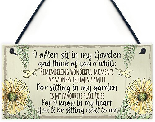 RED OCEAN Placa de jardín de verano para casa de jardín, cobertizo de amistad, regalo conmemorativo para mamá y nan