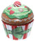 POWERHAUS24 Cup Cake Dose Merry Christmas, Keksdose, Muffindose, Aufbewahrung, Blechdose Vol. 1,5l inkl. PH24 Backrezept