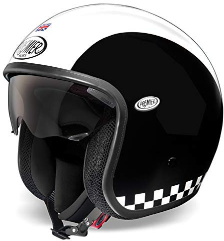 Premier HELM VINTAGE RETRO',WEISS/SCHWARZ,S