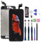 Xlhama Touchscreen LCD Display für iPhone 6S schwarz mit Home-Button, Frontkamera, Proxidationssensor, Lautsprecher, Werkzeuge und Folie aus Hartglas