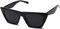 SOJOS Sonnenbrille Damen Polarisiert Vintage, Sonnenbrille Herren Retro Groß Cateye Verspiegelt Schwarz Eckig Coole Frauen 90er Jahre Rechteckige Mode Unisex UV400 Schutz Brille SJ2115, Schwarz/Grau