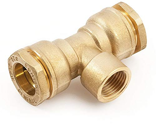 PE-T-Stück Messing 20 mm 1/2 IG - Leichte und einfache Verschraubung von PE-Rohren mit zölligem Standard-Rohrgewinde als Kupplung im Bereich der Wasserversorgung