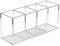 HIIMIEI Acrylic Pen Holder 4 Compartments Clear Makeup Brushes Holder Pencil Organizer Cup for Home, Office and School Countertop Desk Accessory Storage