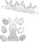 Stanzschablone Ostern Hase Scrapbooking Stanzschablonen Stanzformen Prägeschablonen Kaninchen Stanzschablone für Fotopapier Karten Handwerk Prägen DIY Herstellung Geburtstag Geschenk 8 Stück