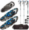 SkinStar Schneeschuhe 25 Set Alu-Rahmen Schneeschuhwandern Tourenski Stock bis 100kg