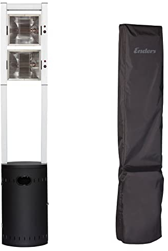 Enders Heizstrahler Terrasse Ecoline Pure - inkl. Wetterschutzhülle - Gasheizstrahler mit effizienter 4 kW ECO Brenner-Technologie - Terrassenheizstrahler für Garten - Gasheizer Wintergarten - Heater