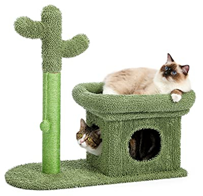 PAWZ Road Kaktus-Kratzstämme, kreative Kratzstämme, stilvoller Katzenbaum, mit Ball und Katzenhaus, Höhe: 70 cm