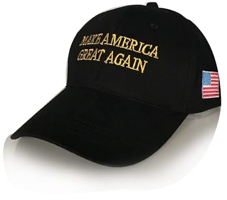 LEEMASING MAGA Hat Präsident Donald Trump Make America Great Again Kappe Bestickt Unisex Stil Kopfbedeckung (Schwarz)