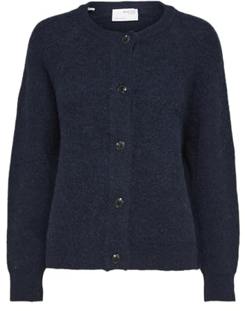 Selected Femme Damen Slflulu Ls Knit Short Cardigan B Noos Strickjacke (1er Pack)