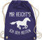 Turnbeutel Rucksack - Taschen - Mir reichts ich geh Reiten I Geschenk Pferde I Pferdemädchen I Pferdeliebhaber - Unisize - Lila - pferdegeschenk reitrucksack pferdesport pferden juterucksäcke