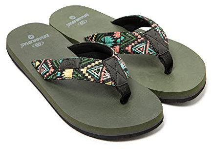 BRASILERAS Tongs Homme Antidérapantes Confortables Chaussures de Plage/Piscine/urbaines Vert 42 EU
