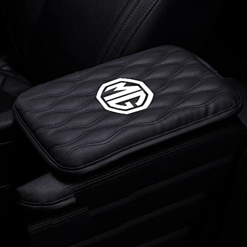 ACSUZ Car Armrest Pad,for MG ZS Car Waterproof Center Console Armrest Mat Car Storage Box Cover Pad Protector,Black