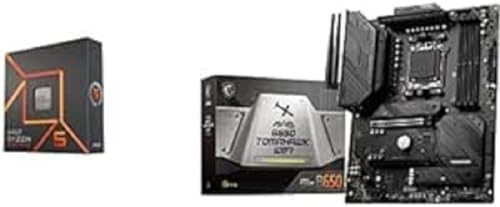 AMD Ryzen 5 7600X Procesador, 6 núcleos/12 Hilos desenfrenados, Arquitectura Zen 4+MPG B650 Tomahawk WiFi Placa Base, Micro-ATX - Soporta Procesadores AMD Ryzen Serie 7000