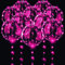 UZER 10 palloncini a LED, 50,8 cm, illuminati a elio, palloncini luminosi per Natale, matrimonio, compleanno, San Valentino, Halloween, feste, decorazioni (luce rosa)