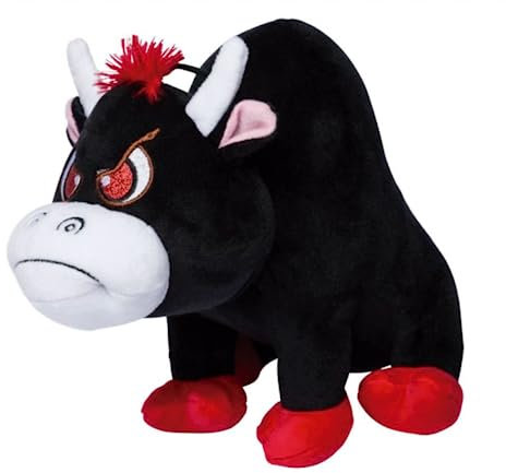 Grupo Moya Plüschfigur Stier Bravo von Lidia Spanien, 20 cm, Schwarz