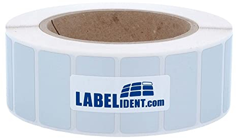 Thermotransfer Etiketten silber - 30 x 15 mm - 2.000 Polyester PET Etiketten für Typenschilder, 76 mm Kern, selbstklebend auf Rolle
