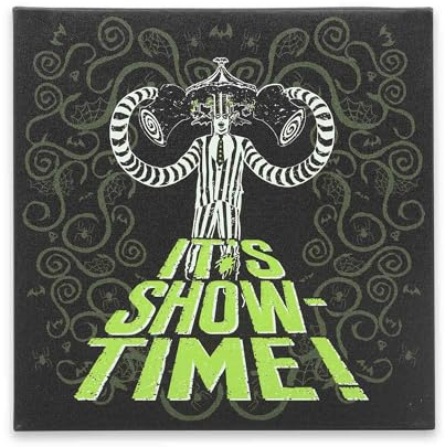 Beetlejuice It's Showtime Leinwand-Wanddekoration, lustige Beetlejuice Wandkunst für Halloween-Dekoration
