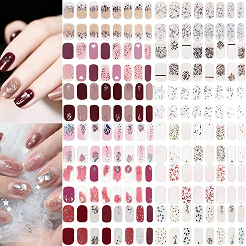 NAILDOKI Nagelfolie, Nagelsticker Nagelkunst Sticker Nail art Selbstklebend, Maniküre Sticker Schöne Mode DIY Dekoration