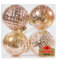4 palline di Natale grandi ornamentali da 10,2 cm, palline di Natale color champagne, grandi palline di plastica infrangibile, per Natale, feste, compleanni, matrimoni (oro rosa)