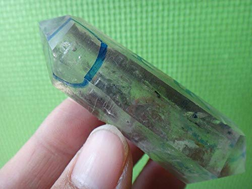 KuRkur Espécimen de Punto de Cuarzo de Cristal esquelético Natural + 2 ampollas Cristales Naturales