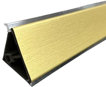 AERREGI SET ALZATINA TRIANGOLARE 2 PEZZI DA 2 METRI | SPALLETTA PER TOP CUCINA | ALZATINA COLORE ORO SATINATO COMPLETA DI ACCESSORI | LUNGHEZZA 2 METRI | ALZATINA RESISTENTE MADE IN ITALY