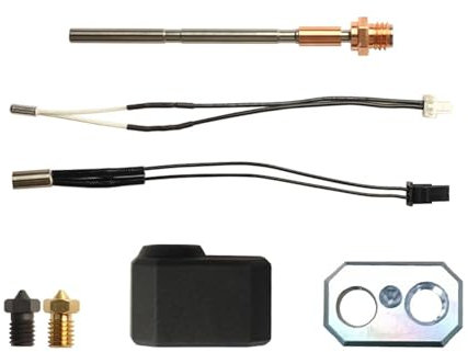 XBERSTAR 3D-Drucker-Düsen-Kit für Prusa MK4 Messingdüse Hot End Hochtemperaturbeständiges Druckkopfzubehör (8-teiliges Set)