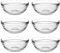 Acan Tradineur - Pack de 6 cuencos redondos de vidrio, modelo Lys, bol para mezclar, servir aperitivos, apilable, apto para microondas y lavavajillas, cocina - 14 x 5,5 cm