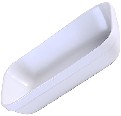 Mikinona Assiette à Dessert Rectangulaire Blanche Récipient Alimentaire Céramique Assiette à Nourriture Pour Fruits Et Collations