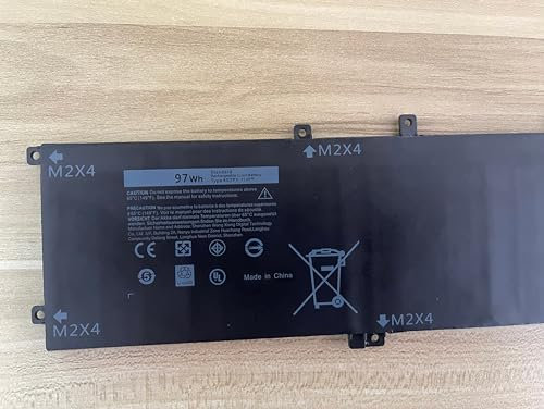 6GTPY Laptop Battery forDell XPS 15 9550 9560 9570 7590 Precision 5510 5520 5530 Vostro 7500 Replacement 4GVGH 5D91C M2X4 5D91C 1P6KD 5XJ28 GPM03 P56F 11.4V 97Wh