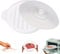 Wedhapy Microwave Bacon Tray with Lid 9.5x7.8 Inch Bacon Crisper Round Silicone Baking Pan Heat-Resistant Bacon Tray with Dual Ears for Cooking Roasting Steaming HOME