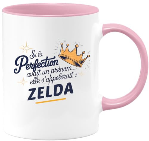 quotedazur - Mug Si La Perfection Avait Un Prénom Elle S’Appellerait Zelda - Rose/Céramique